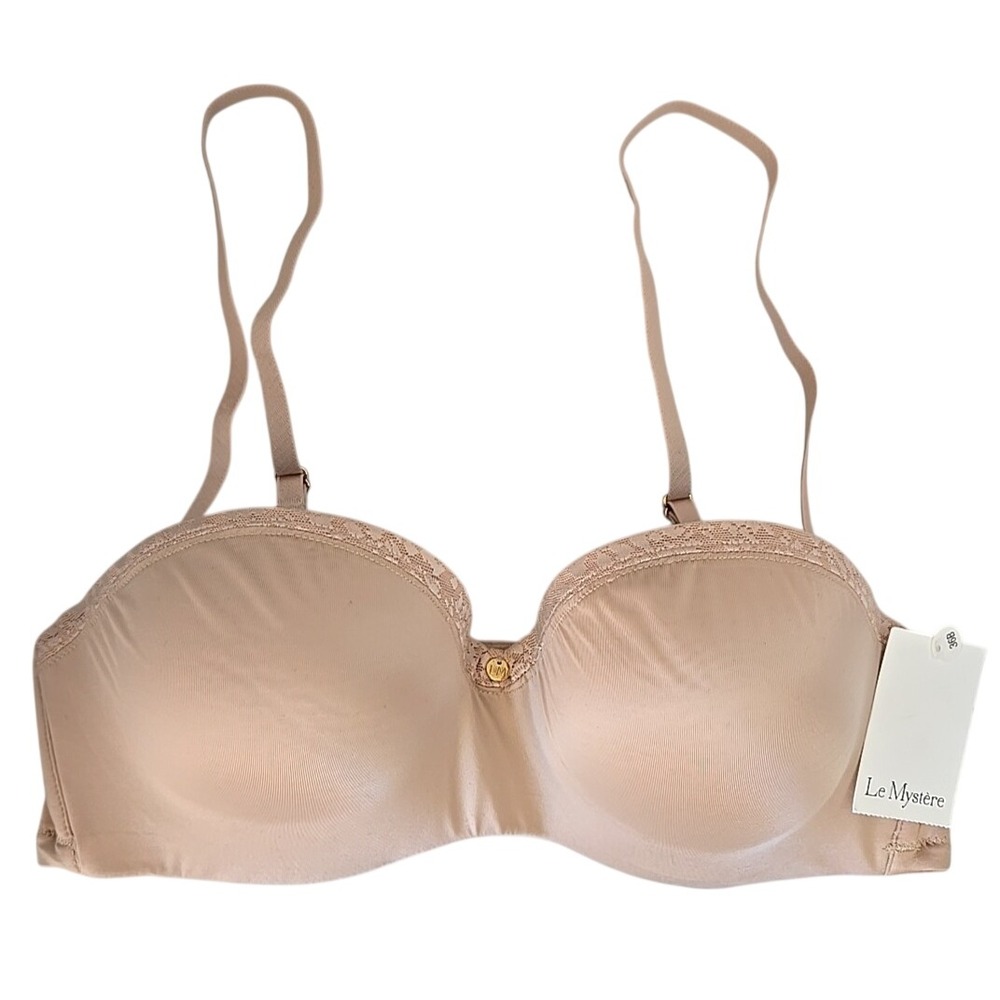 Le Mystere Bra 36B Safari Strapless Full Fit Underwire Lightly Padded NEW Beige